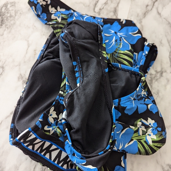 Michael Kors Floral One Piece Swimsuit Cut Out One Shoulder size 8 - Picture 4 of 9